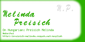 melinda preisich business card